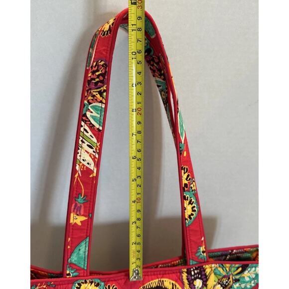 Vera Bradley Tote Bag, Rumba Summer 2017, Red with Colorful Flowers - Picture 9 of 10